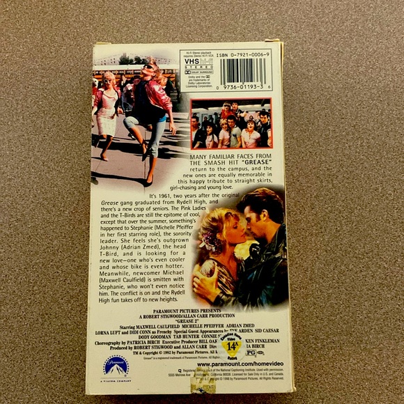 Grease 2 on VHS - Picture 2 of 5